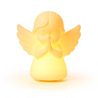 Hiseeme Angel Baby Night Light — White Noise (Baby-Breath + Piano), Soothing Sleep Aid for Infants & Kids，7 RGB Colors, Guided Breathing (Voice+Light) | Tap Ctrl, USB-C, Bpa-Free Silicone, 12-Month Replace
