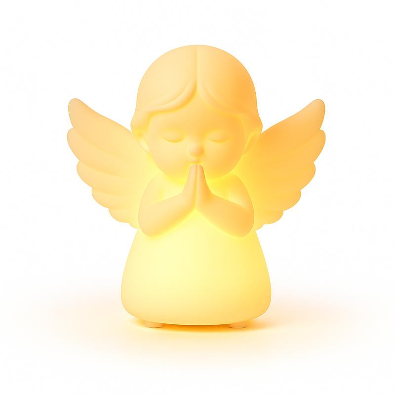 Hiseeme Angel Baby Night Light — White Noise (Baby-Breath + Piano), Soothing Sleep Aid for Infants & Kids，7 RGB Colors, Guided Breathing (Voice+Light) | Tap Ctrl, USB-C, Bpa-Free Silicone, 12-Month Replace