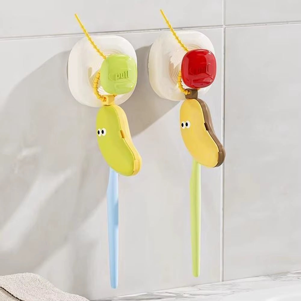 Portable Toothbrush Holder Must-Have Travel Toothbrush Protective Cap Cute Banana Hiking Camping Brush Cap Case ABS Dust Cap