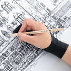 Anti-Touch Two-Finger Hand Painting Gloves Oil Painting Art Supplies Tablet Digital Board Screen Touch Drawing Anti-Fouling