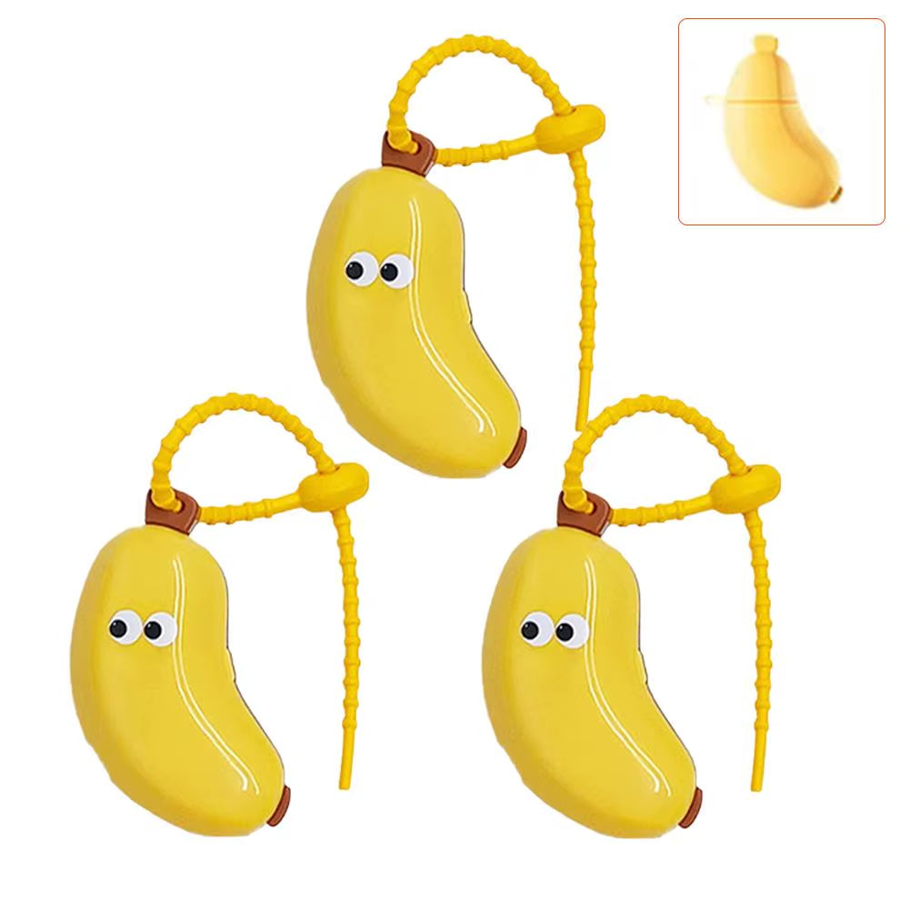 Portable Toothbrush Holder Must-Have Travel Toothbrush Protective Cap Cute Banana Hiking Camping Brush Cap Case ABS Dust Cap