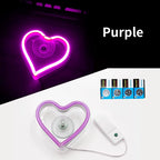 Window Neon Lights, Triangular Windows, Heart-Shaped Lights, Illuminated Heart-Shaped Decorations, Car Interface, Wireless Remot