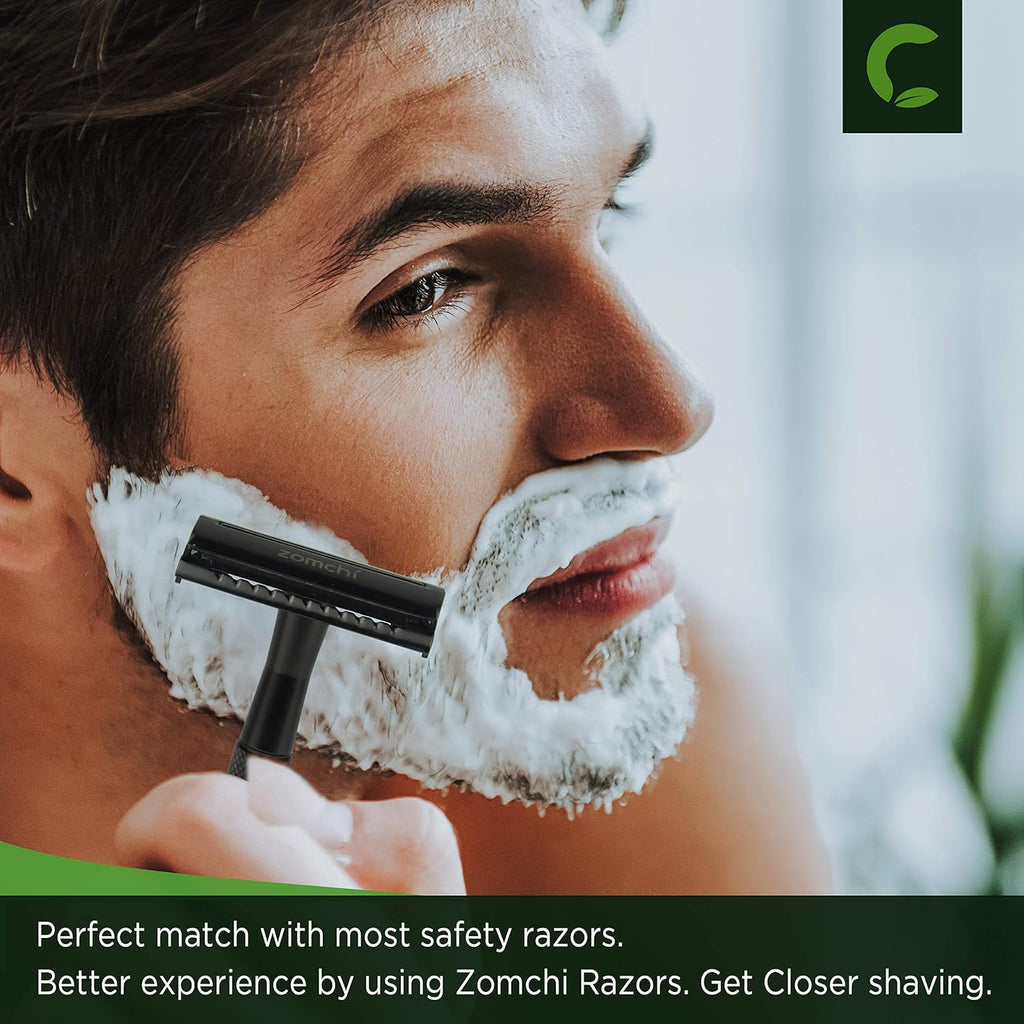 Double Edge Razor Blades, 100 Counts Safety Razor Blades for Shaving, Platinum Stainless Steel Shaving Blades for Men and Women, Fits All Standard Double Edge Razors