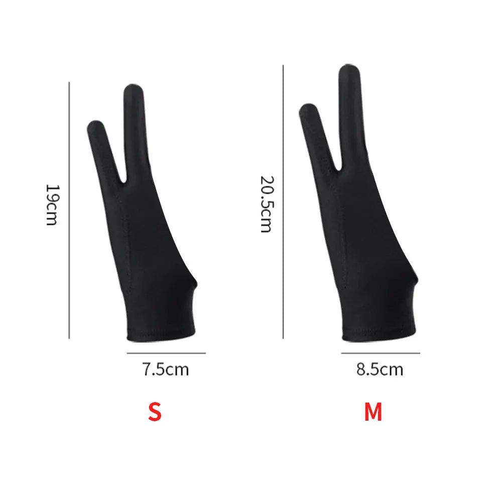 Anti-Touch Two-Finger Hand Painting Gloves Oil Painting Art Supplies Tablet Digital Board Screen Touch Drawing Anti-Fouling