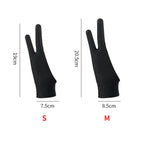Anti-Touch Two-Finger Hand Painting Gloves Oil Painting Art Supplies Tablet Digital Board Screen Touch Drawing Anti-Fouling