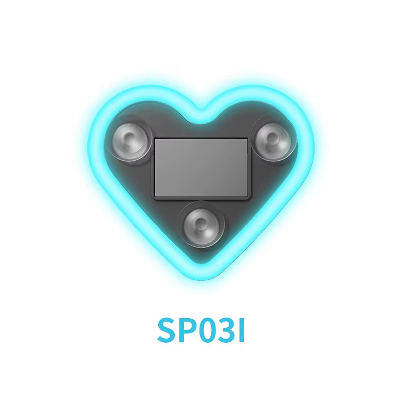 Window Neon Lights, Triangular Windows, Heart-Shaped Lights, Illuminated Heart-Shaped Decorations, Car Interface, Wireless Remot