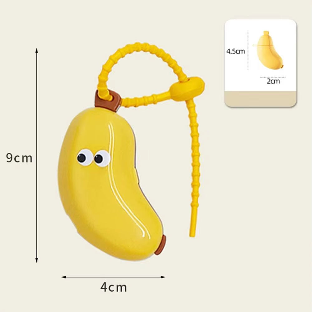 Portable Toothbrush Holder Must-Have Travel Toothbrush Protective Cap Cute Banana Hiking Camping Brush Cap Case ABS Dust Cap