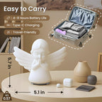 Hiseeme Angel Baby Night Light — White Noise (Baby-Breath + Piano), Soothing Sleep Aid for Infants & Kids，7 RGB Colors, Guided Breathing (Voice+Light) | Tap Ctrl, USB-C, Bpa-Free Silicone, 12-Month Replace