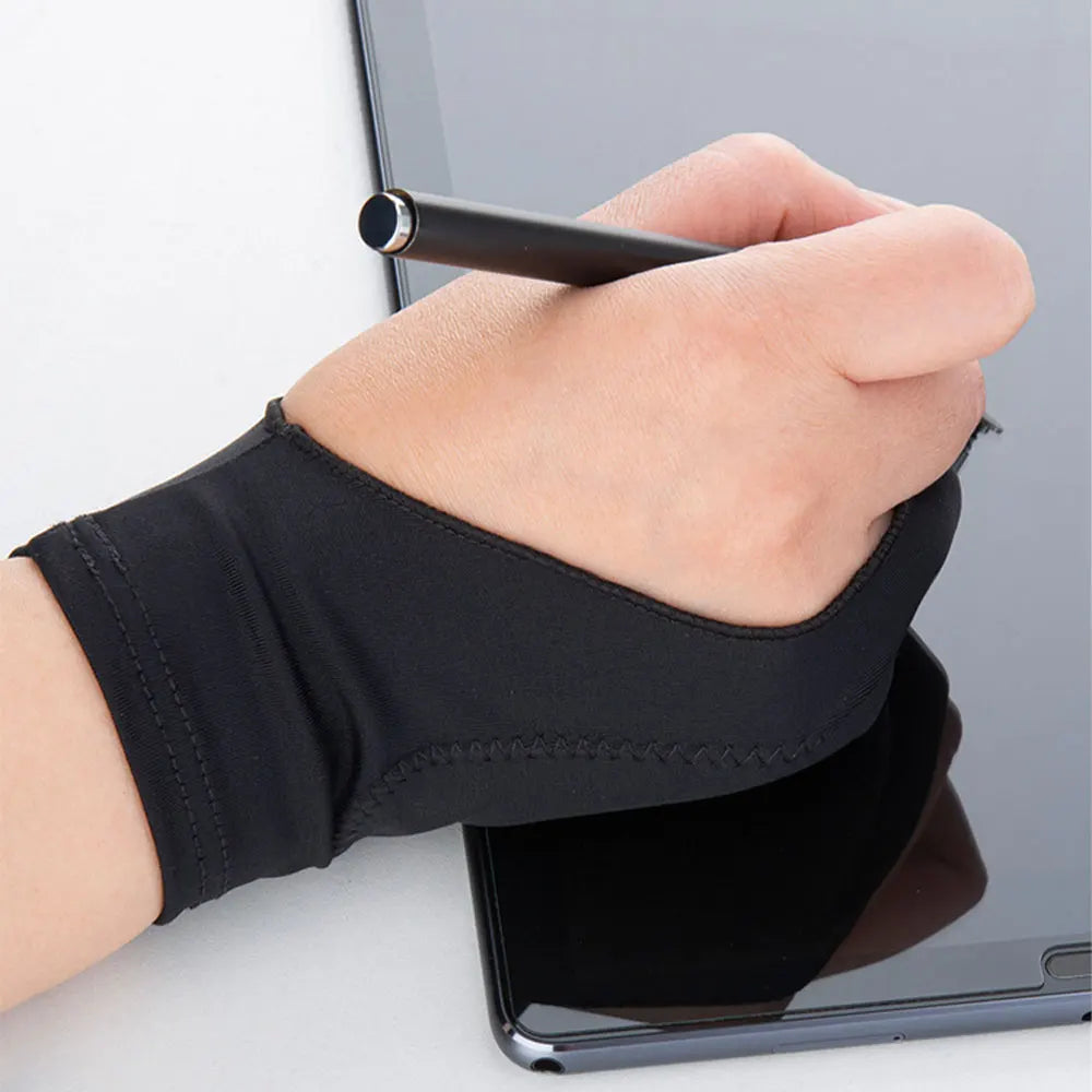Anti-Touch Two-Finger Hand Painting Gloves Oil Painting Art Supplies Tablet Digital Board Screen Touch Drawing Anti-Fouling