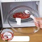 Microwave Food Splash Proof Cover Plate Transparent Cover with Handle Household Oven Heating Cover Cooking Utensils Accessories